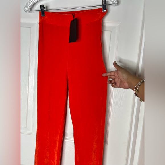 NWT Vintage Souls Los Angeles Velour High Waist Bell Bottoms Bell Flare - Picture 9 of 10
